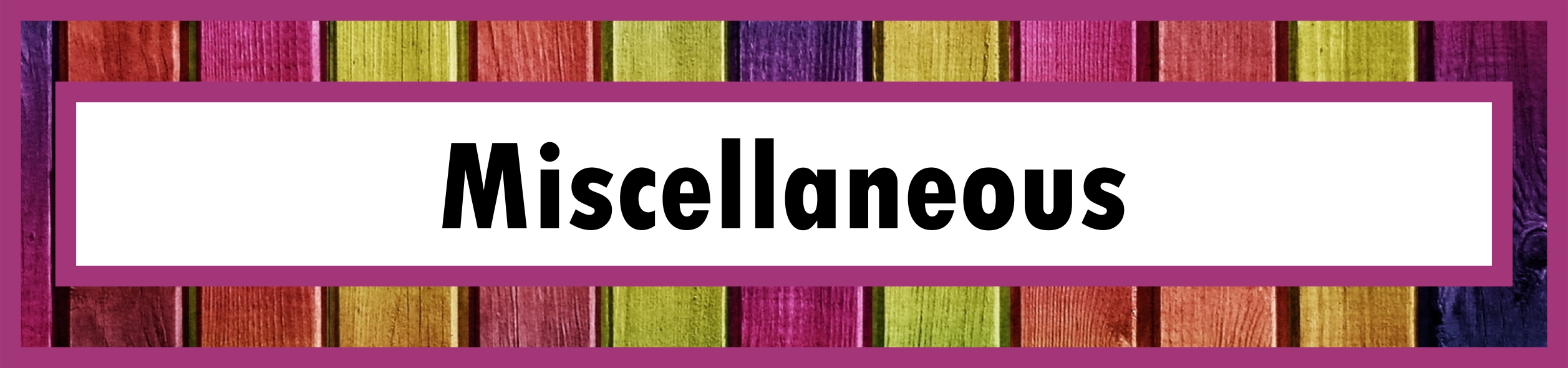 Products button for Miscellaneous